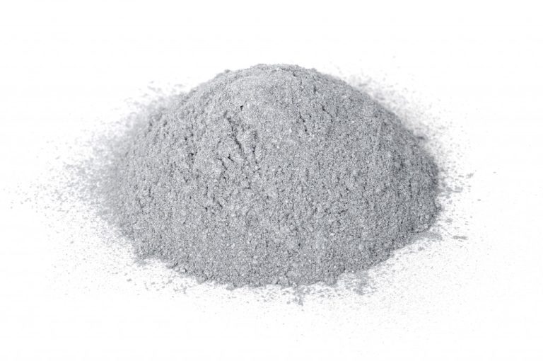 Aluminum Powder Isolated on White Background